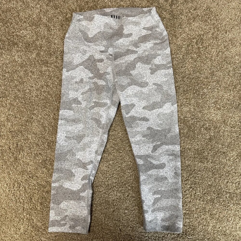 Nobull Camouflage Capri Leggings Womens Small Gray High Waist Gym Yoga Workout